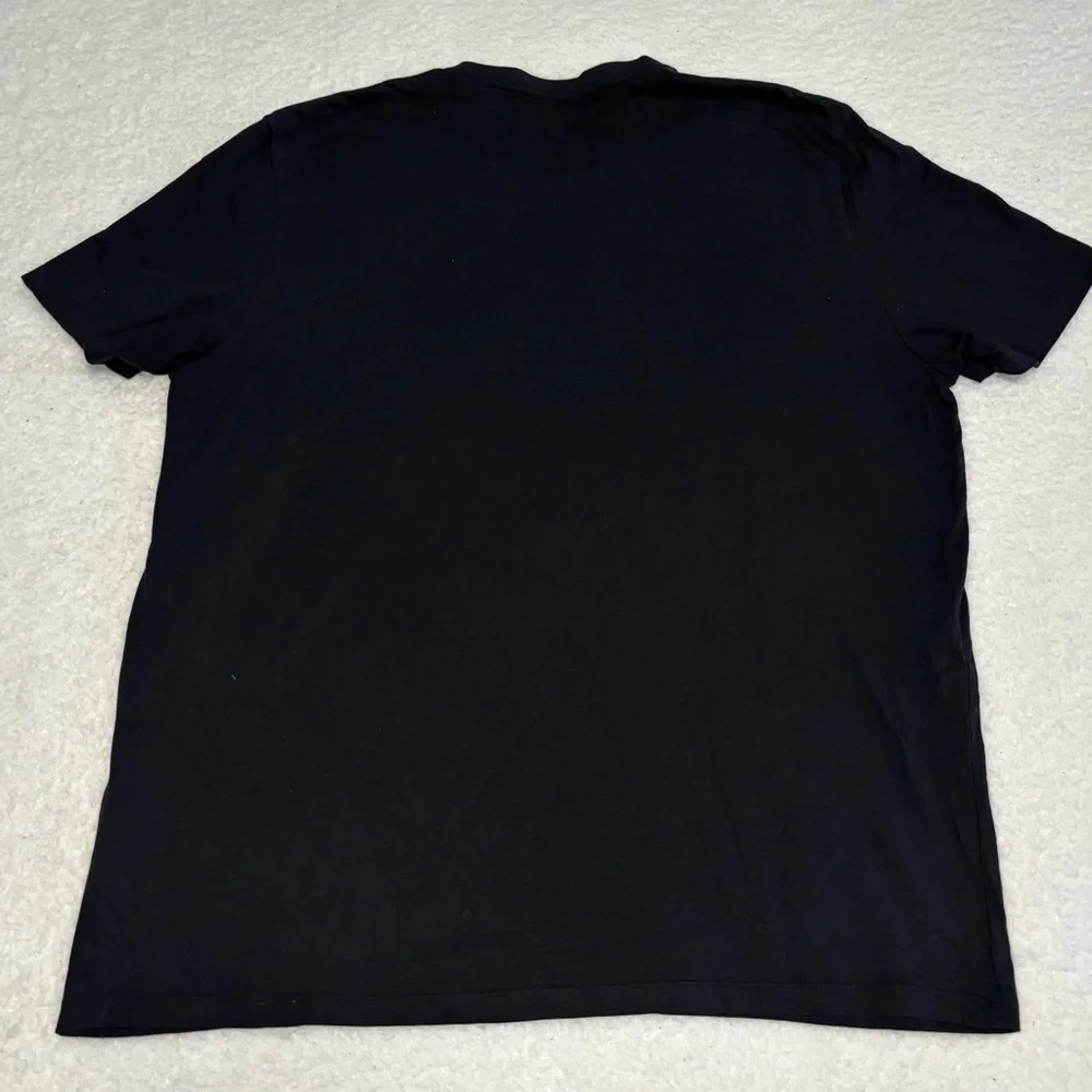 Calvin Klein Men Black Front Logo Graphic Short Sleeve T-shirt